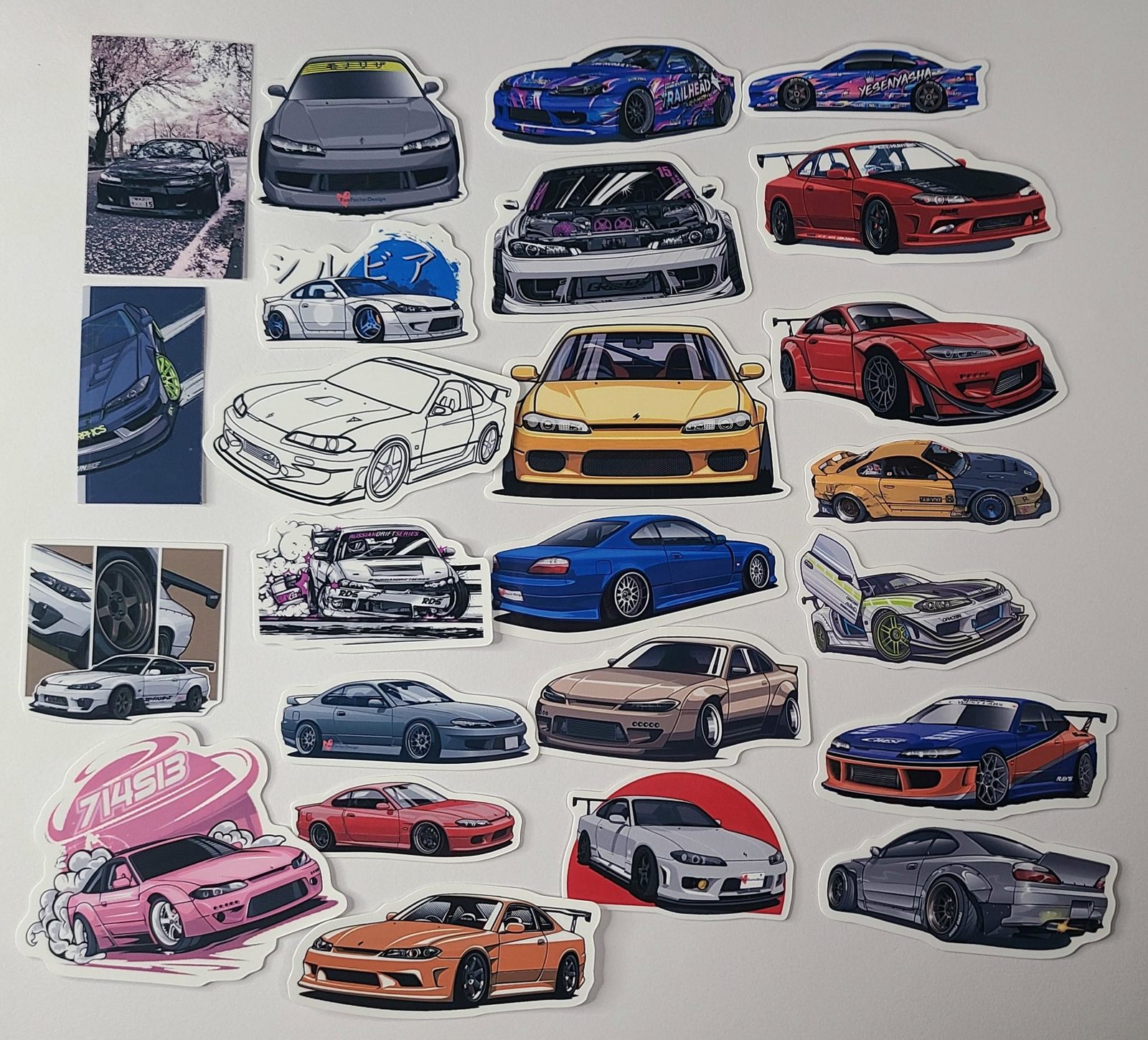 24pc Japanese drift legend Silvia S15 Classic JDM Drift legend vinyl sti... - $7.84