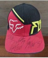 Vintage Fox Racing Fitted Hat Yamaha 250 Team Signed Malcolm Stewert Coo... - $46.54