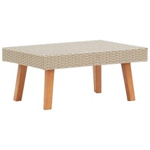 Patio Coffee Table Poly Rattan Beige - $2,691.07 MXN