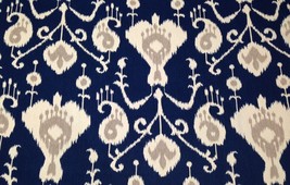 Magnolia Home Java Ikat Navy Blue 100% Multipurpose Cotton Fabric By Yard 54&quot;W - £7.96 GBP