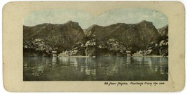 c1900&#39;s Colorized Stereoview Near Naples. Positano From The Sea - £12.42 GBP