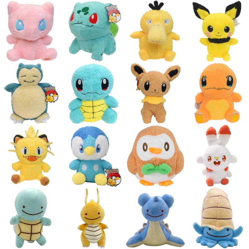 Kawaii Pokemon Pichu Mew Bulbasaur Charmander Soft Plush Toys Cute Psyduck - £10.69 GBP+