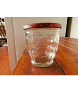 Vintage BAMA Pure Strawberry Preserves Bubble Pattern Glass Jar with Tin... - €10,42 EUR