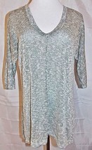 Urban Outfitters Knit Top Sparkle &amp; Fade Tweed Asymmetrical Hem Sweater sz Small - £15.85 GBP