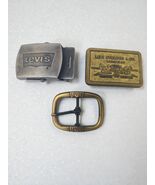 Set of 3 Vintage Levi's Belt Buckles USA &amp; Canada Made - $35.60