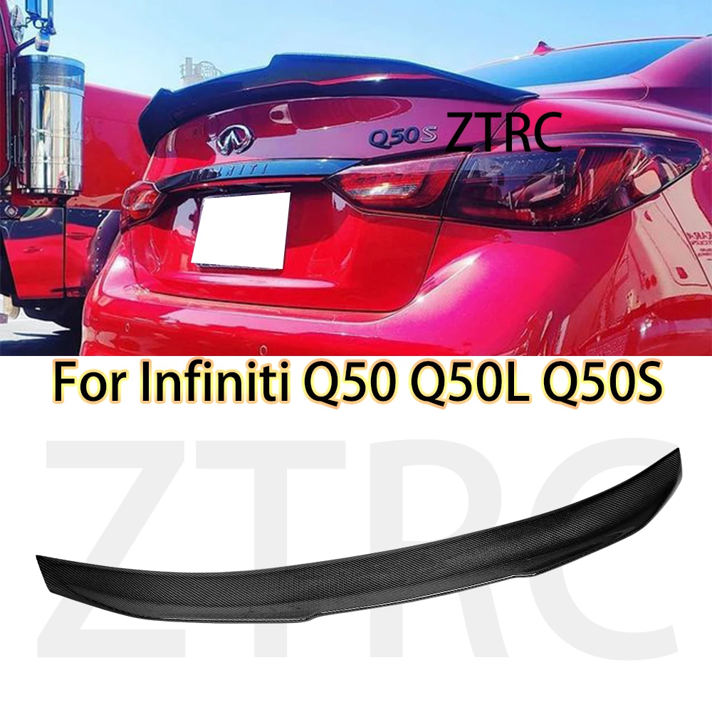 Car Spoiler For Infiniti Q50 Q50s PSM Style Real   material Rear Spoiler Trunk w - £361.55 GBP