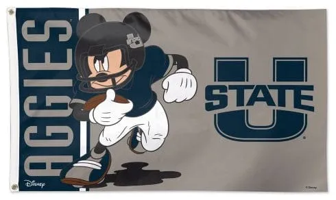 Utah State Aggies 3×5 Flag – Mickey Mouse Disney Football Design - $18.00