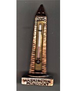 Washington DC Monument  Souvenir Thermometer Vintage Bronzed  - $9.00