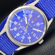 Benrus HAND-WINDING Swiss Mens Refurbished Blue Dial Watch a430212-1 - $24.99