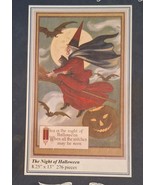 The Night of Halloween Wood Jigsaw Puzzle Whimsey Shaped Pieces Jack o Lantern - $82.00