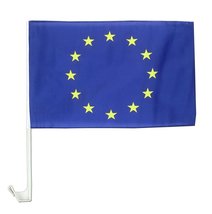 AES (2 Pack) European Union Country Car Window Vehicle 12x18 12&quot;x18&quot; Flag Fade R - £7.80 GBP
