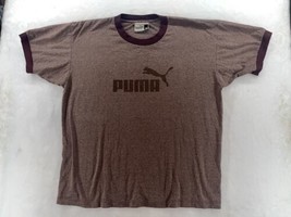 Vintage Men&#39;s Size M Puma Shirt Burgundy/Brown - £14.45 GBP