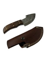 Skinner Knife - Fixed Blade Hunting Knife - Neck Knife w/Brown Leather S... - £69.63 GBP