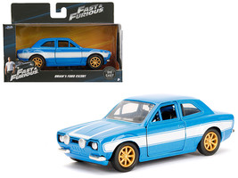 Brian&#39;s Ford Escort Light Blue with White Stripes &quot;Fast &amp; Furious&quot; Movie 1/32 Di - £15.89 GBP