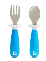 Munchkin Raise Toddler Fork and Spoon Set, 12+ Months, BPA Free, Blue - $8.95