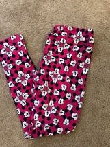 LuLaRoe Disney One Size Mickey Mouse Winking Hot Pink Red Leggings OS NEW - £14.98 GBP