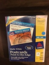 Avery Matte White Inkjet Postcards Matte 8386 100 4x6 Cards New Sealed - $10.84