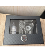 Cigar Humidor Glass Top Carbon Fiber Texture top Inlay with accessories NEW - $907.00 MXN