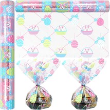 Easter Cellophane Wrap Roll 100 Ft. Long X 16 In. Wide 2.3 Mil Thick Crystal Cle - £17.71 GBP