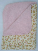 Koala Baby Pink Yellow Tan Cheetah Leopard Velour Sherpa Baby Blanket - $37.61