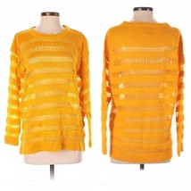LF BSBW Mustard Yellow Open Knit Sweater Size Small - £32.21 GBP