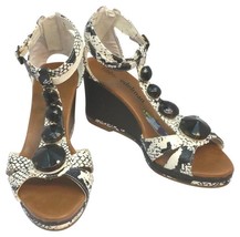 Libby Edelman Women&#39;s Shoes Bani Wedge Sandals Jeweled Shoe Size 5.5  NWOB - $28.71