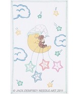 Jack Dempsey Needle Art Crib Quilt Top Bear On The Moon - $524.21 MXN