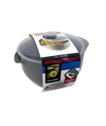 Microwave Soup and Stew Maker Microwave Bowl with Spout and Splash Cover... - $17.58 CAD