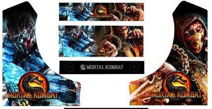 MORTAL KOMBAT Arcade Cabinet machine graphics/Artwork vinyl Bartop side art/Arca