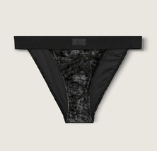 Victoria&#39;s Secret PINK VELVET BIKINI UNDERWEAR PANTY  Medium Black - $8.91