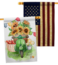 Sunflowers Fall - Impressions Decorative USA Vintage Applique House Flags Pack H - £47.17 GBP