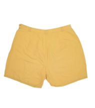 Vintage 70s Shorts Womens 12 30in Yellow Bermuda High Waist Side Zip Cal... - £11.35 GBP