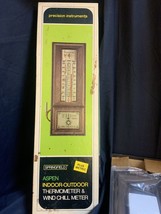 Springfield Aspen Indoor Outdoor Thermometer &amp; Wind Chill Meter Vintage ... - $14.20
