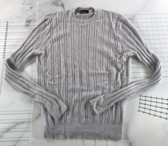 Neiman Marcus Cashmere Sweater Womens Medium Grey Long Sleeve Crew Neck - £35.03 GBP