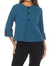 Joseph Ribkoff marled jacquard knit jacket Pacific Blue - £84.37 GBP