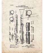 Clarinet Patent Print - Old Look - $9.95+