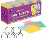 Star Right Assorted Colored Blank Flash Cards - 2&quot;x3&quot; 1000 Cards w/ Bind... - $19.79