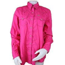 Cruel Girl Western Pearl Snap Shirt Womens XL Pink Embroidered Rodeo Cowgirl Top - £31.09 GBP