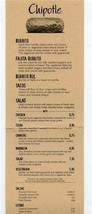 Chipotle Menu Pick Your Style Start Filling Pay Up Chow Down  - £11.07 GBP