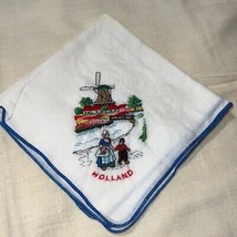 Vintage embroidered handkerchief Holland - £10.76 GBP
