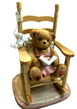 Cherished Teddies 6167918 Lucy Rocking in my Favorite Reading Chair 2001 - £31.38 GBP