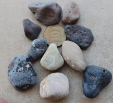 10 Mix Shape Size Beach Natural Pebbles Stone Rock without holes from Is... - £2.98 GBP