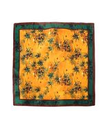 Bamboo Printed Square Silk Scarf for Women Soft Hair Wrap Sleeping Head ... - $18.80