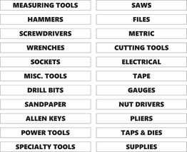 Toolbox Organizational Magnetic Labels Basic Set (Inverted Colors)(.5) - $11.99