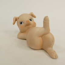 Vintage Lefton Porcelain Pig Figurine Lying Down on  Back  #02529 WHJGT - £7.21 GBP