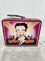 1997 King Features Betty Boop Mini Metal Lunch Box 8” X 6” - $11.98