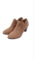 Jack Rogers Marianne Scalloped Tan Suede Booties Size 10M - £31.64 GBP