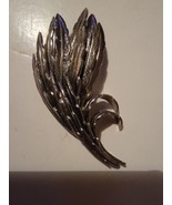 Vintage Brooch Silver Tone Wings Pinback Pin Jewelry  - £15.41 GBP