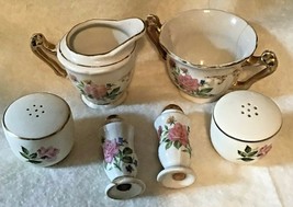 Royal Standard Fine Bone china Cream &amp; Sugar + Salt &amp; Pepper Vintage England - £8.67 GBP