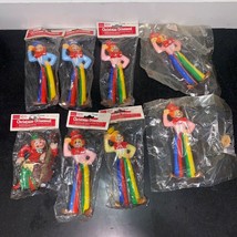 Clown Christmas Ornaments Lot of 8 Vintage NOS Sears Made in Hong Kong - $31.18